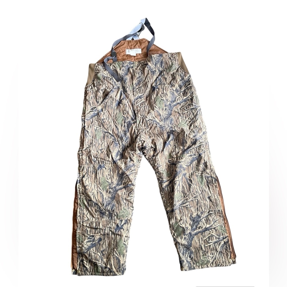 Vintage Columbia Omnitech mossy oak overall hunting bibs - XXL